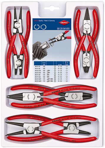 KNIPEX 00 20 04 V01 Set of Circlip Pliers 8 parts  00 20 04 V01 4003773077633