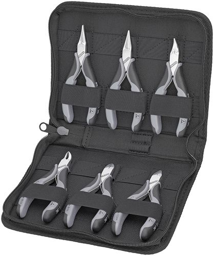 KNIPEX 00 20 17 Case for Electronics Pliers with tools for work on electronic components 6 parts 215 mm 00 20 17 4003773031222