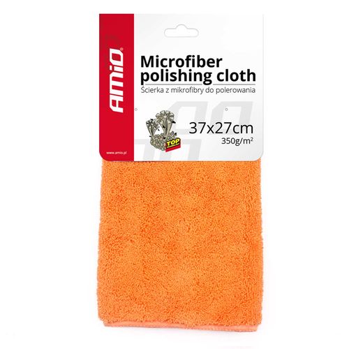 Microfiber polish cloth 37x27cm 350g/m2, AMiO 5903293010471