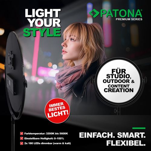 PATONA Premium LED soft photo video light SL-360ARC, PATONA 4297 4055655217552