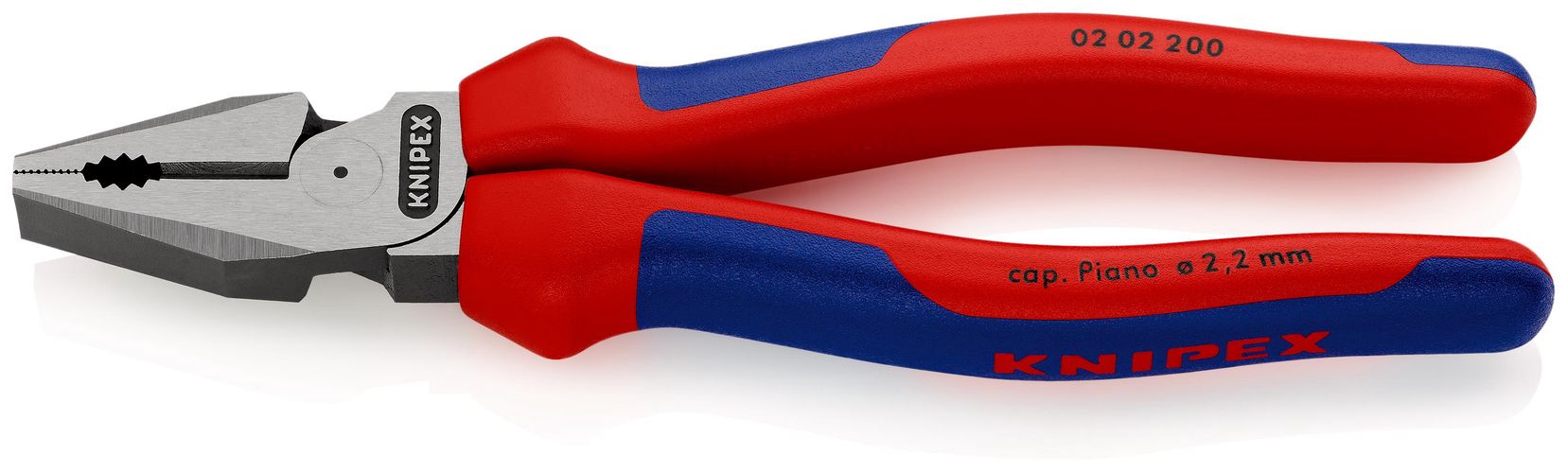 KNIPEX 02 02 200 High Leverage Combination Pliers with multicomponent handles black atramentized 200 mm 02 02 200 4003773034902