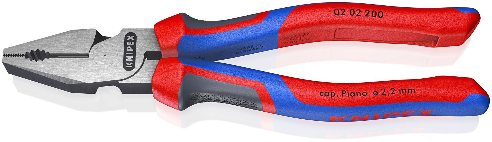 KNIPEX 02 02 200 High Leverage Combination Pliers with comfort handles black atramentized 200 mm 02 02 200 4003773034902