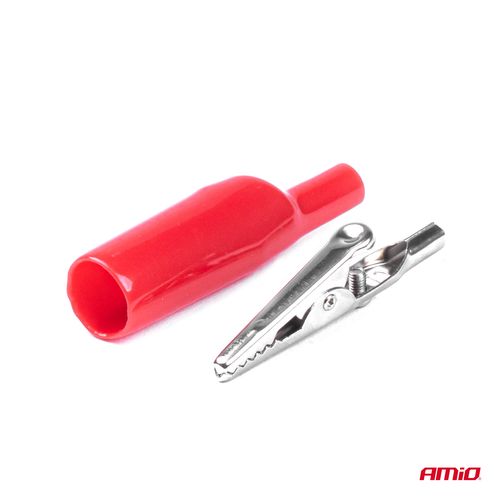 Krokodilinės jungtys su apsauga 50mm 25A, 2vnt, AMiO AMIO-03045 5903293030455