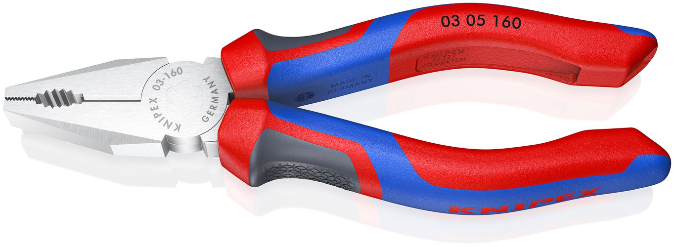KNIPEX 03 05 160 Combination Pliers with comfort handles chrome-plated 160 mm 03 05 160 4003773039518