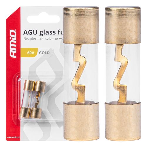 Car AGU glass fuses 60A AMIO-03487, AMiO 5903293034873