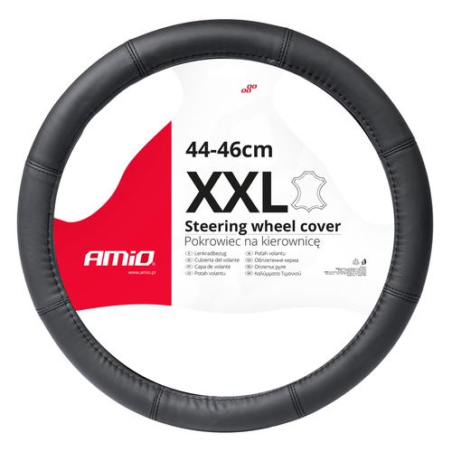 Steering wheel cover Leather Series SWC-48-XXL (44-46cm), AMiO 5903293035498