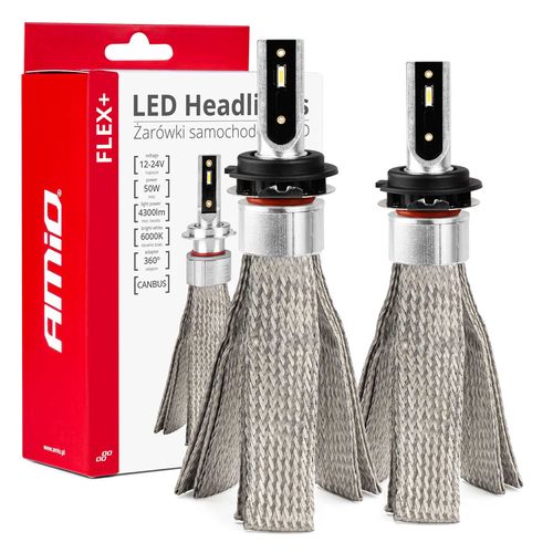 LED Headlights FLEX+ Series H7-6 canbus 6000K 12-24V AMIO-03662, AMiO 5903293036624