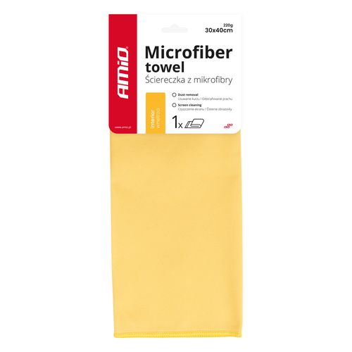 Interior microfiber cloth 30x40cm 220g AMIO-03744, AMiO 5903293037447