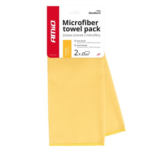 Interior microfiber cloth 30x40cm 220g AMIO-03745, AMiO 5903293037454