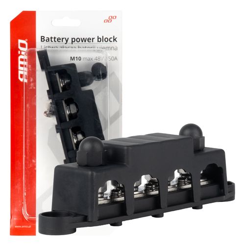 M10 12V - 48V 250A minusa bus bar ground distribution block AMIO-03811, AMiO 5903293038116