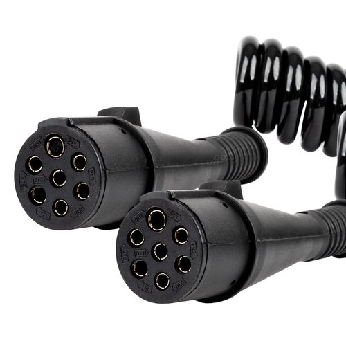 Spring cable TIR 2x 7 PIN type N 5m 24V AMIO-04380, AMiO 5903293043806