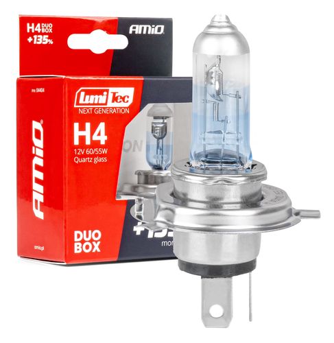 Halogen bulbs H4 12V 60/55W LumiTec NEXT GENERATION +135% DUO AMIO-04404, AMiO 5903293044049