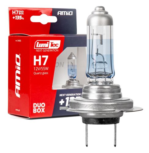 Halogen bulbs H7 12V 55W LumiTec NEXT GENERATION +135% DUO AMIO-04405, AMiO 5903293044056