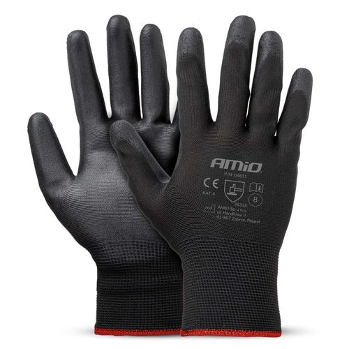 PU Safety gloves 4 pcs Size 8 (2 pairs), 3131X AMIO-04631, AMiO 04631 5903293046319