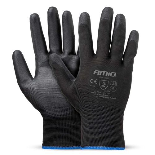 PU Safety gloves 4 pcs Size 9 (2 pairs), 3131X AMIO-04632, AMiO 04632 5903293046326