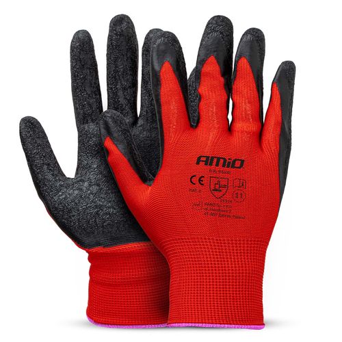 PE Latex coatedsafety gloves 4 pcs Size 11 (2 pairs), 2121X AMIO-04638, AMiO 04638 5903293046388