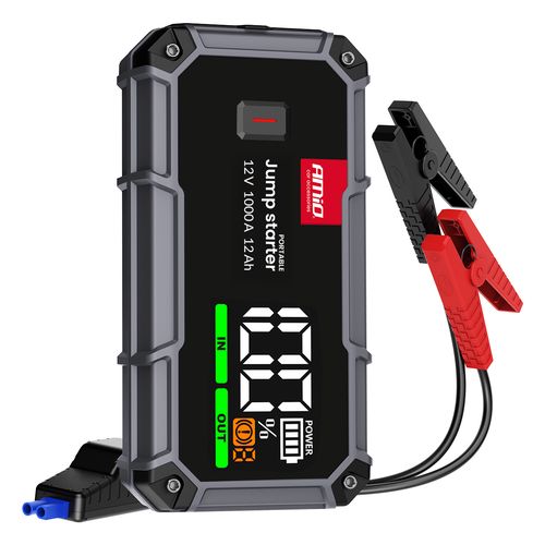 Portable 3in1 Jump Starter/LED/Powerbank 12V 12Ah 1000A PRO AMIO-04676, AMiO 5903293046760