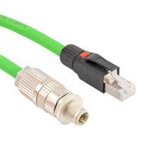 SENSOR CORD, M12 PLUG-RJ45 PLUG, 3.3FT TRGPA402-1M