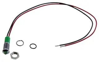 PANEL INDICATOR, GREEN, 24V, WIRE LEAD Q6P3CXXG24E