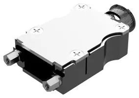 D SUB BACKSHELL, 180DEG, SIZE DE, ALUM D9000APNT20/AA