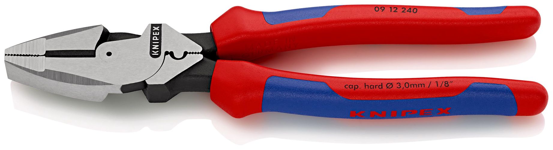 KNIPEX 09 12 240 Lineman's Pliers American style with multicomponent handles black atramentized 240 mm 09 12 240 4003773071969