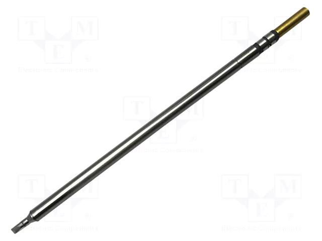 Tip; chisel,elongated; 2.5mm; 413°C; for soldering station METCAL CVC-7CH0025S