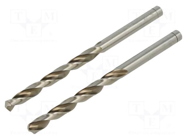 Drill bit; for metal; Ø: 5mm; high speed steel; 2pcs; blister ALPEN-MAYKESTAG ALP.18100500100