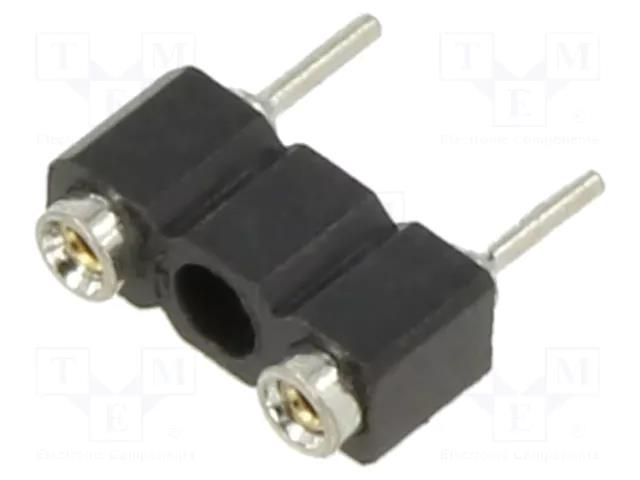 Fuse holder; THT; 6.3A; PPS,thermoplastic; UL94V-0; 5.08mm; black EATON/BUSSMANN BK-PCS