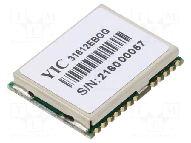 Module: GPS/BEIDOU/GALILEO/QZSS; ±2.5m; GPS; -165dBm; 2.8÷4.3VDC YIC YIC31612EBGG
