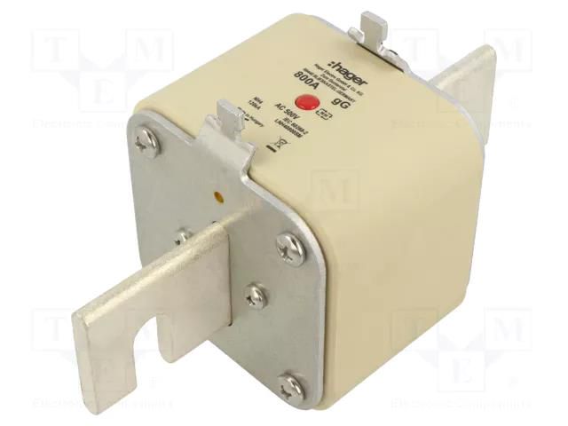 Fuse: fuse; 800A; 500VAC; gG; industrial; NH4 HAGER LNH40800SM