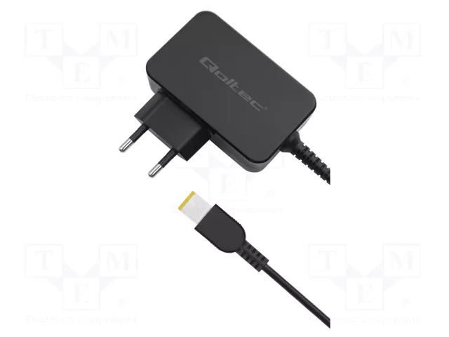Power supply: switching; mains,plug-in; 20VDC; 2.25A; 45W QOLTEC ZSI-51035