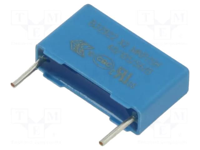 Capacitor: polypropylene; X2; 100nF; 305VAC; 18x10.5x5mm; THT; ±20% EPCOS B32922C3104M000