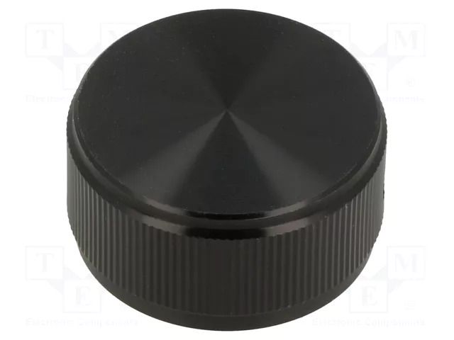 Knob; with pointer; aluminium; Øshaft: 6.35mm; Ø31.75x15.8mm TE Connectivity KN1251B1/4