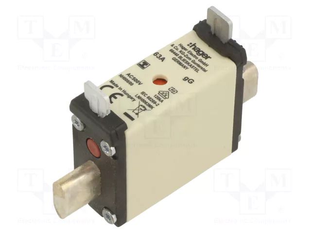 Fuse: fuse; 63A; 500VAC; gG; industrial; NH000 HAGER LNH0063MK