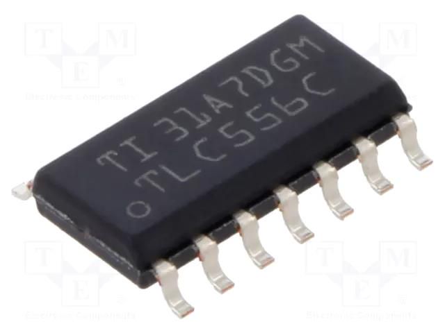 IC: peripheral circuit; astable,timer; 2.1MHz; 2÷15VDC; SO14 TEXAS INSTRUMENTS TLC556CDR