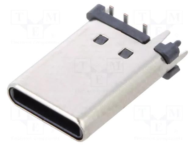 Connector: USB C; plug; SMT; PIN: 6; vertical; top board mount; 3A GCT USB4180-03-0120-C