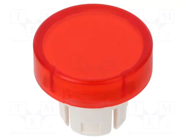 Actuator lens; 22mm; 61; red,transparent; plastic EAO 61-9311.2