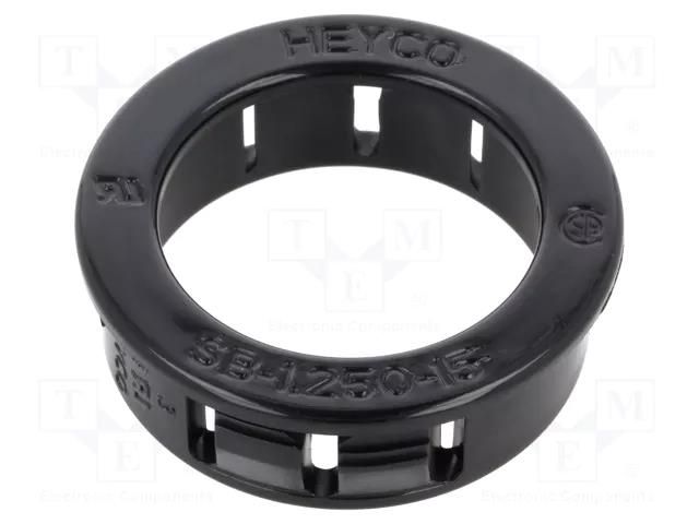 Grommet; Ømount.hole: 31.8mm; Øhole: 23.8mm; black; UL94V-2 KEYSTONE KEYS8481