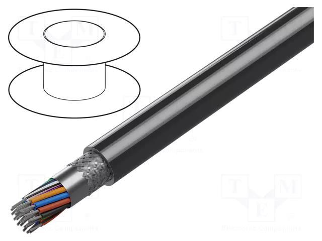 Wire; 25x22AWG; RS232; stranded; Cu; PVC; chrome; 152m; CPR: Eca; 300V BELDEN 9948.060500
