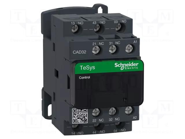 Contactor: 5-pole; NC x2 + NO x3; 24VAC; 10A; TeSys D; -40÷70°C SCHNEIDER ELECTRIC CAD32B7