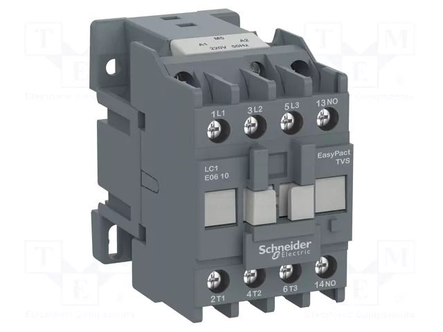 Contactor: 3-pole; NO x3; Auxiliary contacts: NC; 220VAC; 25A; 690V SCHNEIDER ELECTRIC LC1E2501M5
