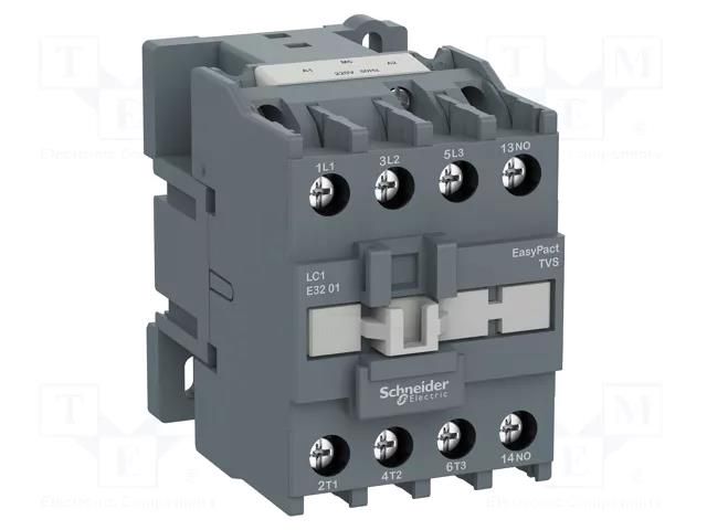 Contactor: 3-pole; NO x3; Auxiliary contacts: NO; 220VAC; 38A; 690V SCHNEIDER ELECTRIC LC1E3810M5