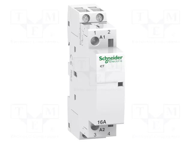 Contactor: 2-pole installation; 16A; 12VAC; NO x2; IP20; ICT; 500V SCHNEIDER ELECTRIC A9C22012