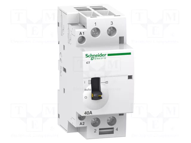 Contactor: 2-pole installation; 40A; 24VAC; NO x2; IP20; ICT; 500V SCHNEIDER ELECTRIC A9C21142