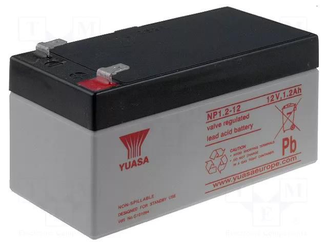 Re-battery: acid-lead; 12V; 1.2Ah; AGM; maintenance-free YUASA ACCU-HP1.2-12/Y