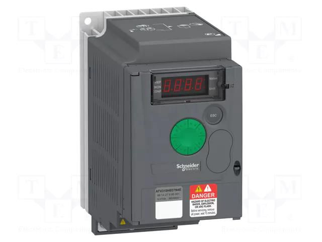 Vector inverter; 0.37kW; 3x400VAC; 3x380÷460VAC; 0÷10V; IN: 4; IP20 SCHNEIDER ELECTRIC ATV310H037N4E