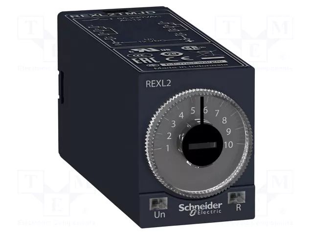 Timer; 0,1s÷100h; DPDT; 250VAC/5A; Usup: 120VAC; Zelio Time; socket SCHNEIDER ELECTRIC REXL2TMF7