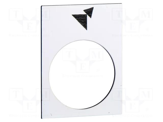 Label; white; Button marking: arrows; control cassette; 30x40mm SCHNEIDER ELECTRIC ZB2BY4965