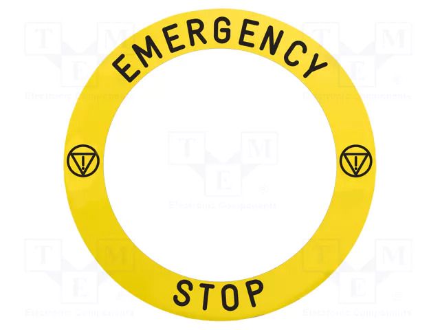 Label; Harmony XB4; yellow; Ø90mm; for emergency button SCHNEIDER ELECTRIC ZBY8L330