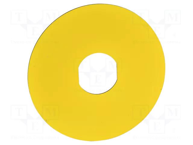 Label; Harmony XB4; Ø22mm; yellow; Dim: Ø60mm SCHNEIDER ELECTRIC ZBY9530